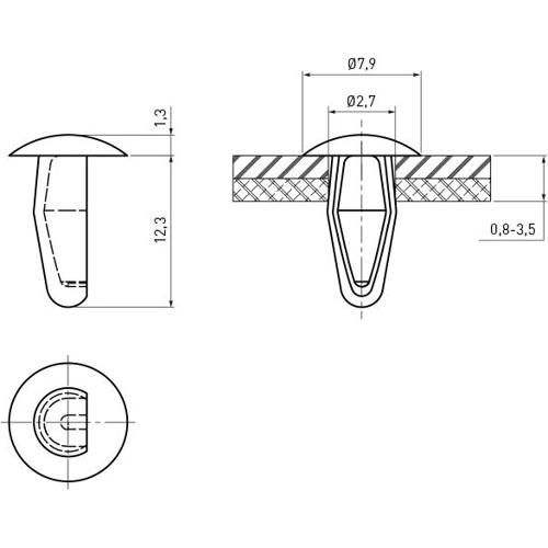 072.01.219 Ettinger Rivets, Dowels Image 2