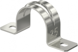 Mounting clamp, max. bundle Ø 12 mm, stainless steel, (L x W x H) 39 x 12 x 11 mm