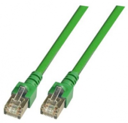 Patch cable, RJ45 plug, straight to RJ45 plug, straight, Cat 5e, SF/UTP, PVC, 2 m, green