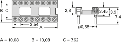 001-1-008-3-A1STH-XT0 MPE-GARRY Semiconductor Sockets, Holders Image 2