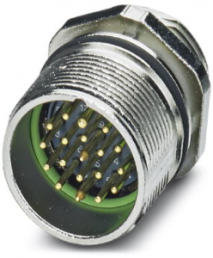 Plug, 19 pole, crimp connection, screw locking, straight, 1624018