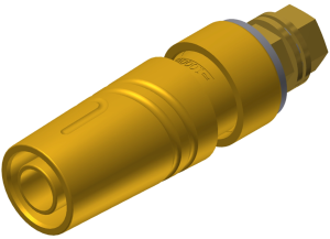 4 mm socket, screw connection, mounting Ø 11 mm, CAT II, yellow, SAB 2600 G M4 AU GE