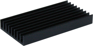 IC heatsink, 37 x 19 x 4.8 mm, 25.6 K/W, black anodized