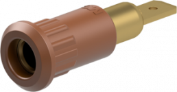 4 mm socket, plug-in connection, mounting Ø 8.2 mm, brown, 64.3010-27