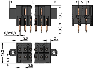 713-1406/107-000 WAGO PCB Connection Systems Image 2