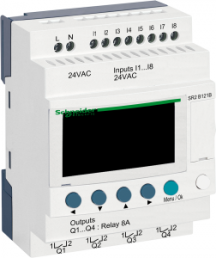 Compact smart relay Zelio Logic - 12 I O - 24 V AC - clock - display
