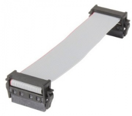 Flat ribbon cable, 0.1 m, female connector, 12 pole angled to female connector, 12 pole angled, AWG 30, 33152430100102