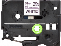 Labelling tape cartridge, 18 mm, tape white, font black, 8 m, TZE-N241