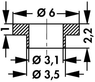 10037001 Fischer Elektronik Insulating Bush Image 2
