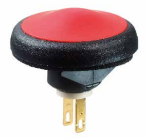 Pushbutton, 1 pole, red, unlit , 0.4 A/32 V, mounting Ø 16 mm, IP67, IFS3Z1AD600