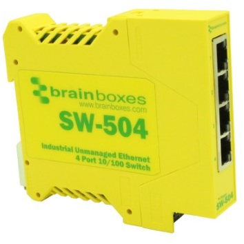 SW-504 BRAINBOXES Industrial ethernet switches Image 1