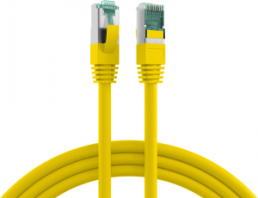 Patch cable, RJ45 plug, straight to RJ45 plug, straight, Cat 6A, S/FTP, LSZH, 0.5 m, yellow