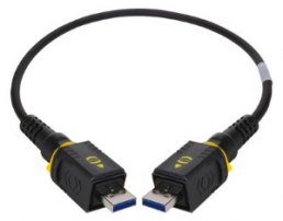 USB 3.0 connecting cable, PushPull (V4) type A to PushPull (V4) type A, 0.5 m, black