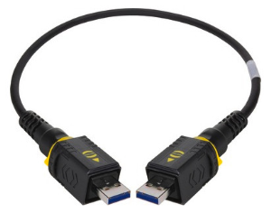 USB 3.0 connecting cable, PushPull (V4) type A to PushPull (V4) type A, 1 m, black