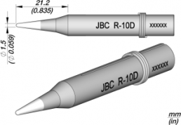 JBC soldering tip R-10D, Ø 1.5 mm