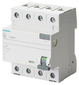 Residual current operated circuit breaker, 4-pole,type A, In: 100 A, 100 mA,...