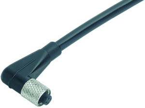 Sensor actuator cable, M5-cable socket, angled to open end, 4 pole, 2 m, PUR, black, 1 A, 79 3110 52 04
