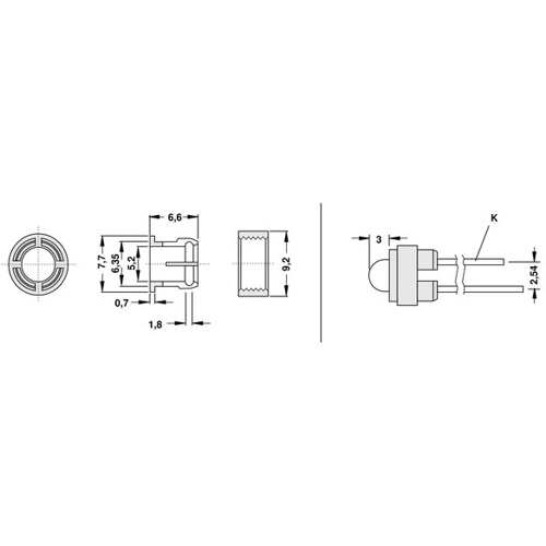 10006143 Fischer Elektronik LED Spacer Image 2