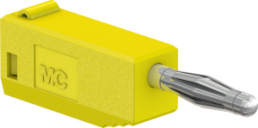 2 mm plug, solder connection, 0.5 mm², yellow, 22.2617-24
