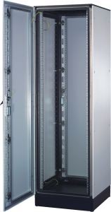 42 U seismic cabinet, (H x W x D) 2000 x 600 x 800 mm, IP55, steel, light gray/black gray, 10130-319