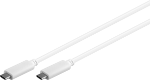 USB 3.1 connection line, USB plug type C to USB plug type C, 0.5 m, white