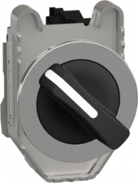 Selector switch, unlit, latching, waistband round, black, 2 x 90°, mounting Ø 30.5 mm, XB4FJ21