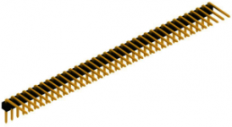 Pin header, 36 pole, pitch 2.54 mm, angled, black, 10056192