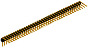Pin header, 36 pole, pitch 2.54 mm, angled, black, 10056157