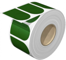 Polyester Device marker, (L x W) 47.75 x 27 mm, green, Roll with 1000 pcs