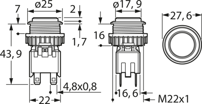 1241.6831.1120000 SCHURTER Pushbutton Switches Image 2