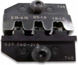 Crimping die for quick connect terminals, 0.35-1.5 mm², AWG 22-16, 539740-2