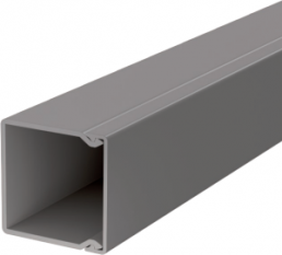 Cable duct, (L x W x H) 2000 x 40 x 40 mm, PVC, stone gray, 6025447
