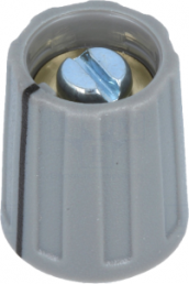 Rotary knob, 3 mm, plastic, gray, Ø 10 mm, H 14 mm, A2610038