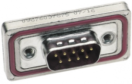 D-Sub plug, 50 pole, standard, equipped, straight, solder pin, 09676507675