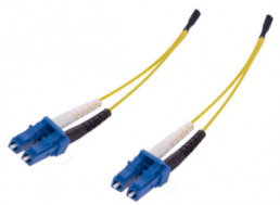 FO duplex patch cable, LC to LC, 15 m, G657A1, singlemode 9/125 µm