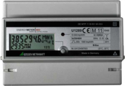 Energymeter for 4-conductor mains, direct connection 3 x 230/400 V, 5.0 (65) A, variable pulse rate, ground bus, U1289 U6 P8 V2 W2