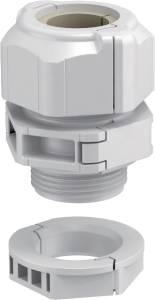 Cable gland, separable, M25, 31/35 mm, Clamping range 12 to 15 mm, IP67, light gray, 2024919