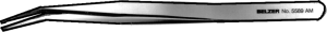 ESD SMD tweezers, uninsulated, antimagnetic, stainless steel, 120 mm, 5589 AM