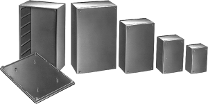 ABS enclosure, (L x W x H) 85 x 56 x 41.4 mm, black, CP/1.23 SCHWARZ