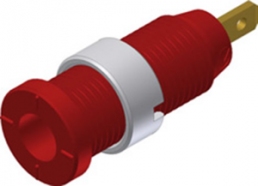 2 mm socket, flat plug connection, mounting Ø 8 mm, CAT III, red, MSEB 2610 F 2,8 AU RT