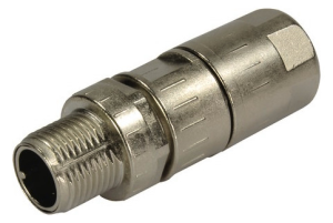 Plug, M12, 4 pole, screw locking, straight, 21033221410