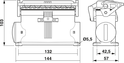 1082596 Phoenix Contact Housings for HDC Connectors Image 2