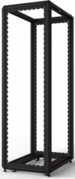 38 U cabinet rack, mobile, (H x W x D) 1800 x 800 x 600 mm, steel, black gray, 20630-223