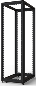 38 U cabinet rack, mobile, (H x W x D) 1800 x 800 x 600 mm, steel, black gray, 20630-223