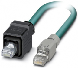 Network cable, RJ45 plug, straight to RJ45 plug, straight, Cat 5, S/UTP, PUR, 2 m, blue