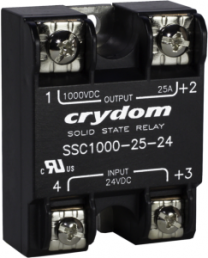 Solid state relay, 8-16 VDC, 12 VDC, 25 A, PCB mounting, SSC1000-25-12