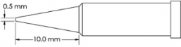 Soldering tip, conical, Ø 0.5 mm, (L) 10 mm, GT4-CN0005S