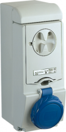 CEE wall socket, 3 pole, 16 A/200-250 V, blue, 6 h, IP65, 83181