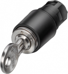 Key switch CES, unlit, groping, waistband round, 2 x 50°, trigger position 0, mounting Ø 16 mm, 3SB2000-4QA01