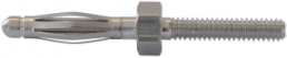 2 mm Plug, Screw connection, nickel-plated